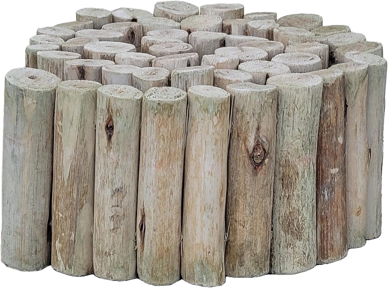 Backyard X-Scapes Natural Eucalyptus Wood Solid Log for Garden Edging Lawn Landscape Fence Borders 72 in L x 6 in H x 1.25 in D