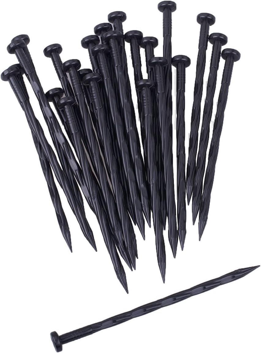 Landscape Edging Spikes, 8 inch Edging Spikes for Landscaping, Flower Gardens, Lawn (25 PC)