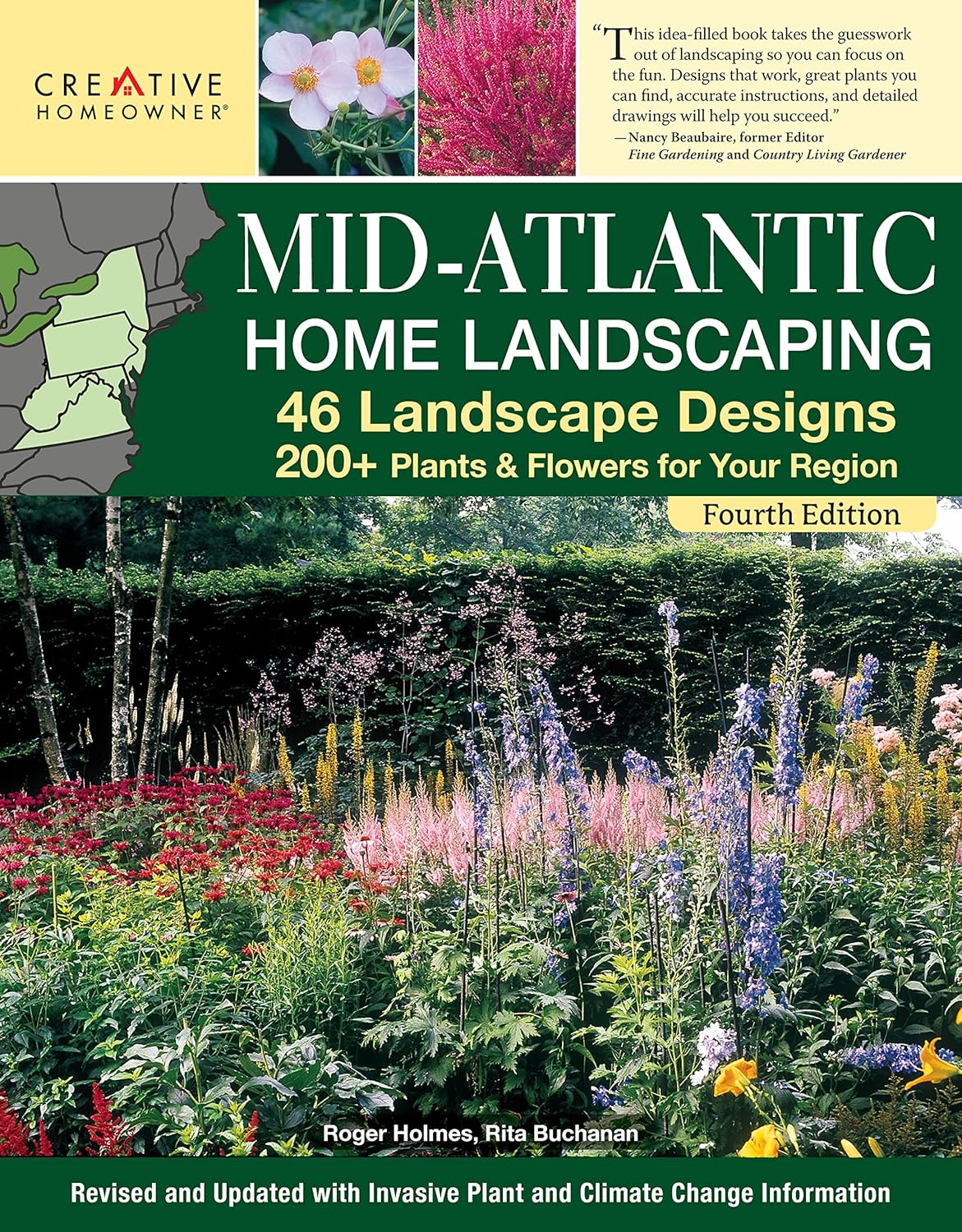 Mid-Atlantic Home Landscaping, 4th Edition: 46 Landscape Designs with 200+ Plants  Flowers for Your Region (Creative Homeowner) Ideas, Plans, and Outdoor DIY for DE, MD, PA, NJ, NY, VA, and WV     Paperback – July 18, 2023